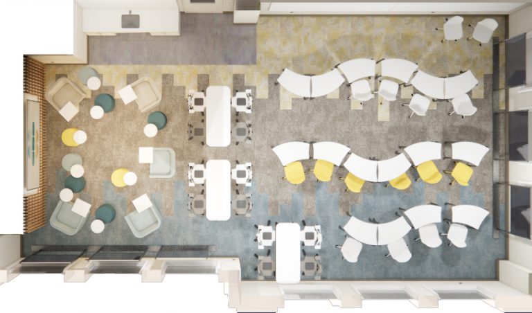 Rendering, birds eye view