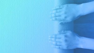 Blue yoga mat